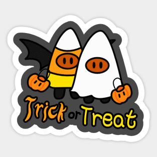 Trick or Treat | Candy Corn Bat and Ghost Sticker